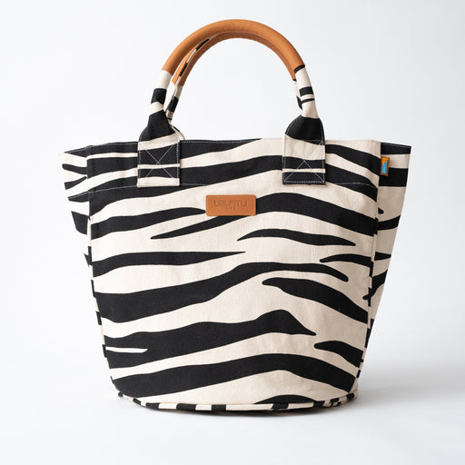 SAMPLE SALE: Zebra Weekender - Black/Eggshell