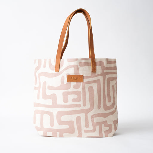 SAMPLE SALE: Kuba Go-To Tote - Dusty Rose/Eggshell