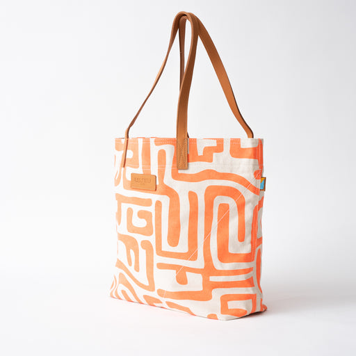 SAMPLE SALE: Kuba Go-To Tote - Neon Orange lifestyle image