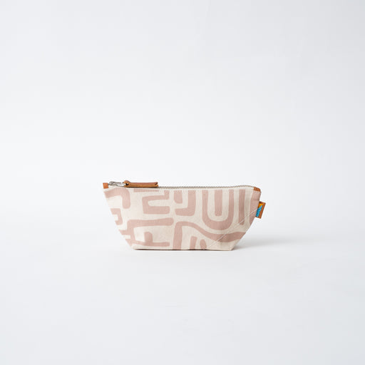 SAMPLE SALE: Small Kuba Pouch - Dusty Rose/Eggshell