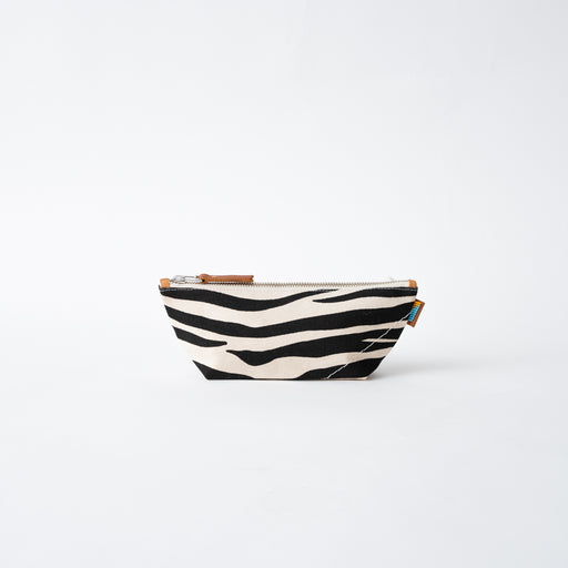 FINAL SALE: Small Zebra Pouch - Black/Eggshell