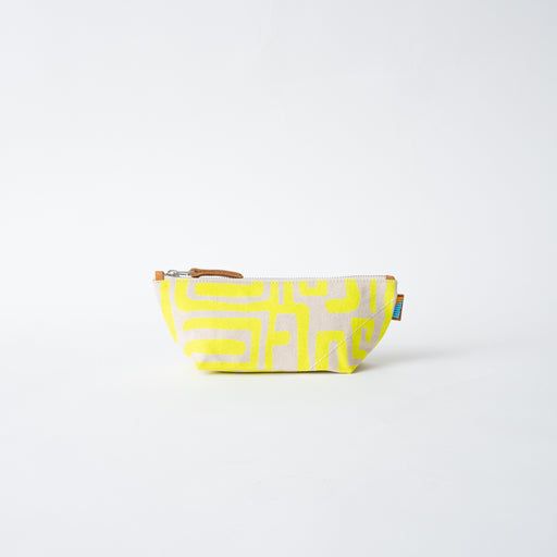 SAMPLE SALE: Small Kuba Pouch - Neon Yellow