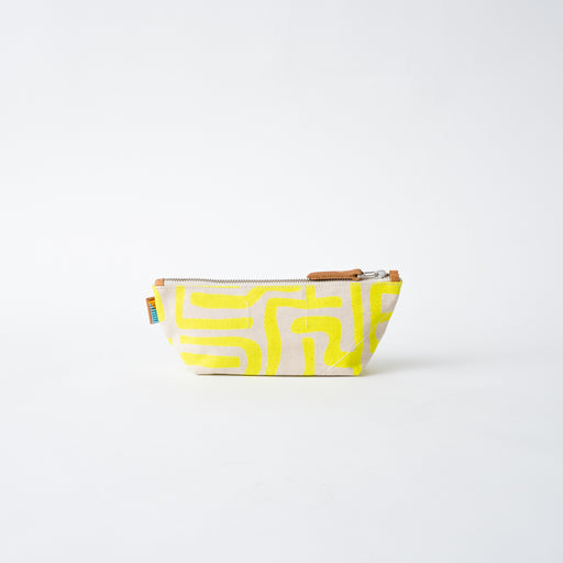 SAMPLE SALE: Small Kuba Pouch - Neon Yellow lifestyle image