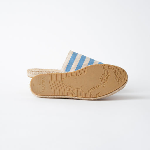 FINAL SALE: Striped Canvas Mule - Periwinkle lifestyle image