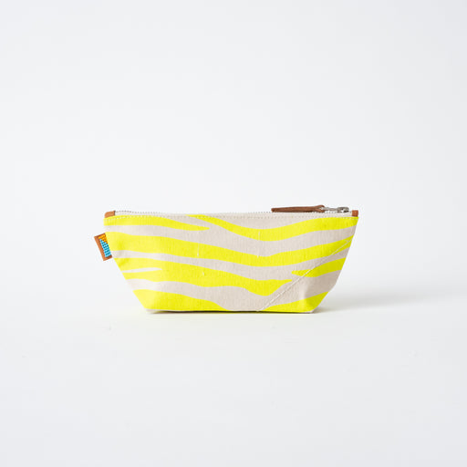 SAMPLE SALE: Small Zebra Pouch - Neon Yellow lifestyle image