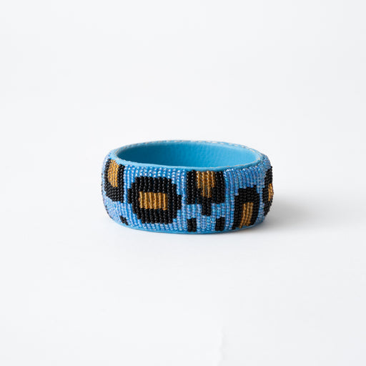 SAMPLE SALE: Leopard Bangle - Blue