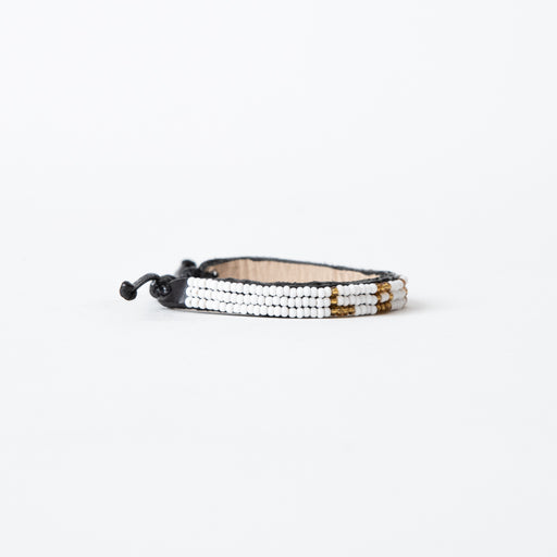 Skinny LOVE Bracelet - White/Gold lifestyle image