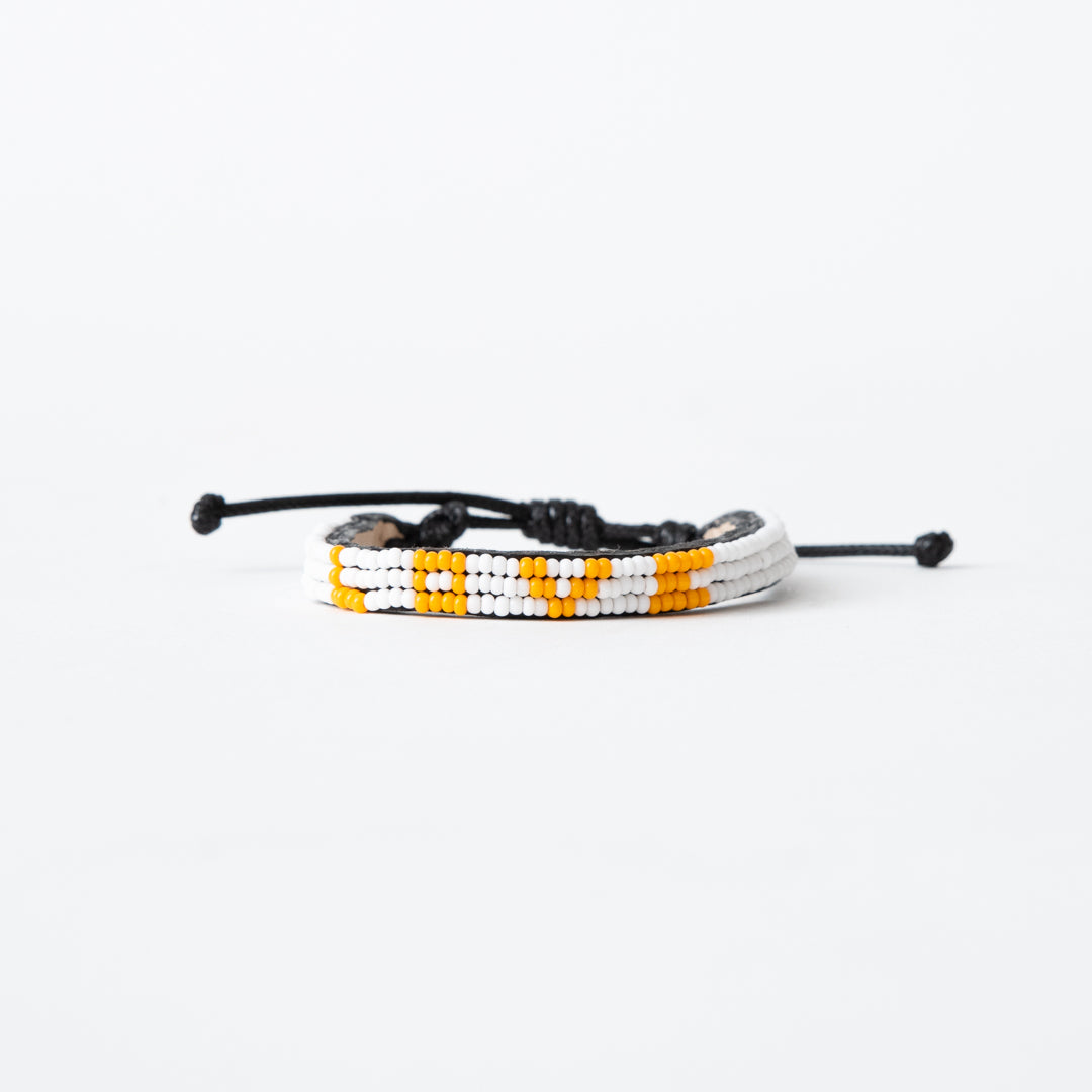Skinny LOVE Bracelet - White/Orange