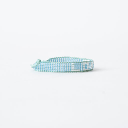Woven LOVE Bracelet - Blue/White lifestyle image