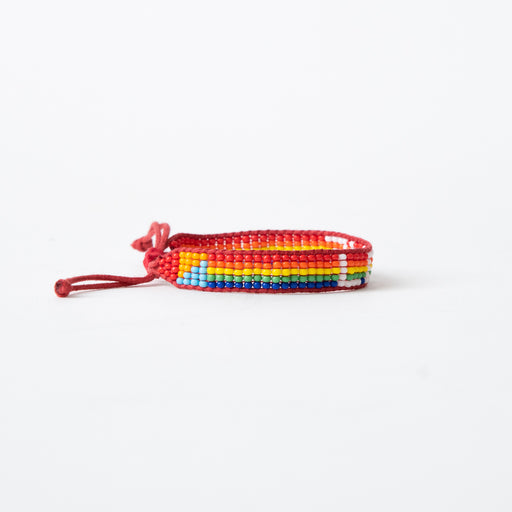 Woven LOVE Bracelet - Rainbow/White lifestyle image