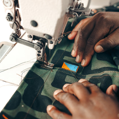 Go To Tote - Safari Kuba with Red Beaded Heart