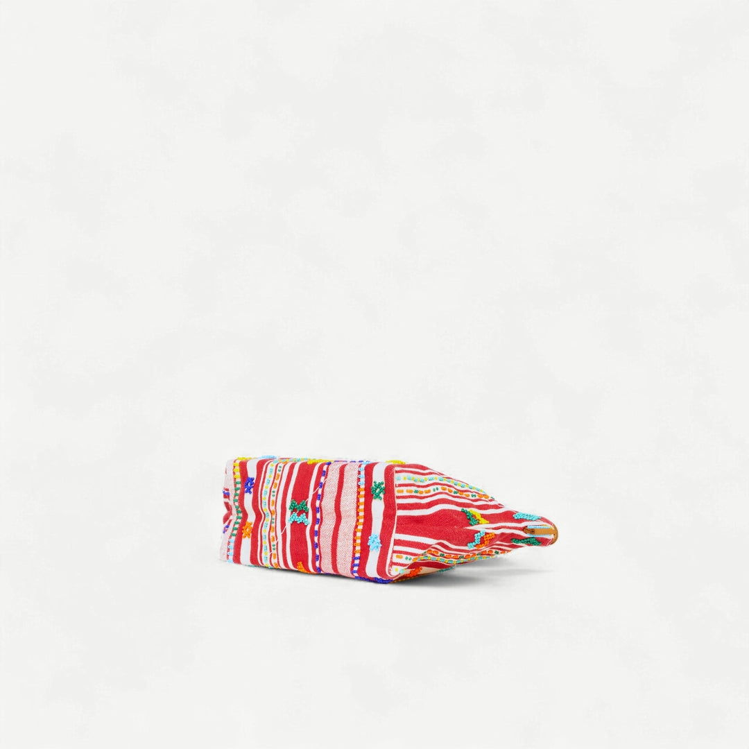 Large Convertible Pouch - Fez Beaded Stripe