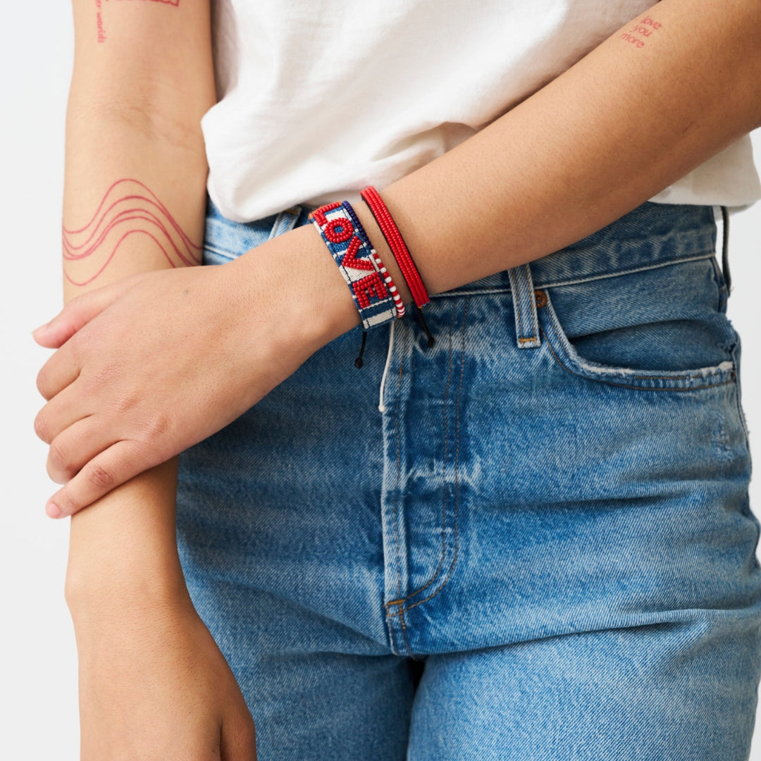 Mara Baule LOVE Bracelet - Red