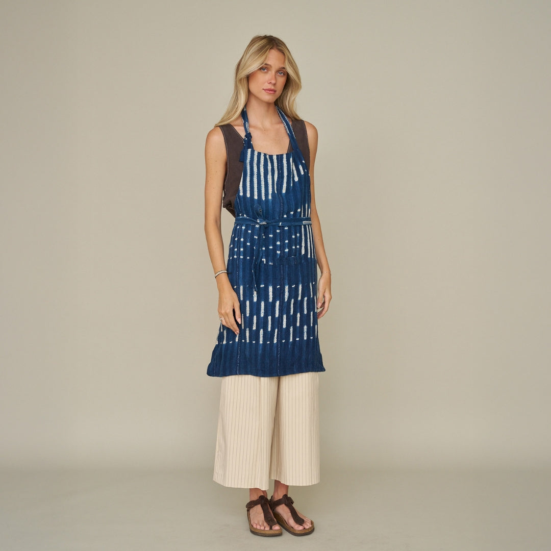 African Indigo Cloth Apron #02