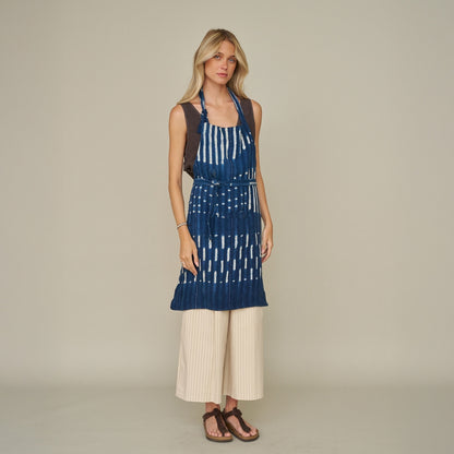 African Indigo Cloth Apron #02