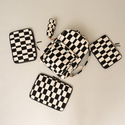 FINAL SALE: Laptop Sleeve - Large - Black Checker