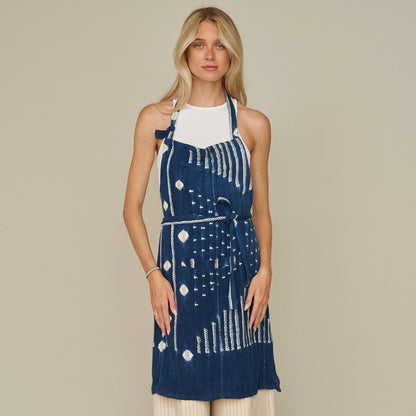 African Indigo Cloth Apron #03