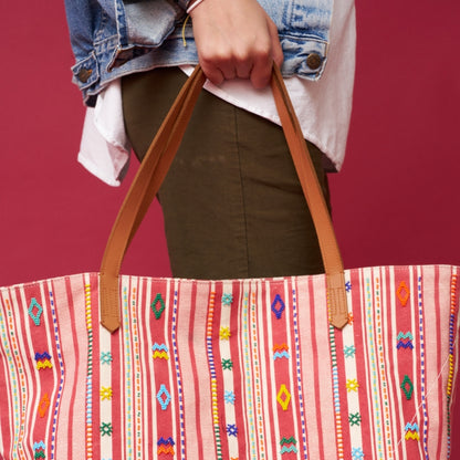 Samburu Tote - Fez Beaded Stripe