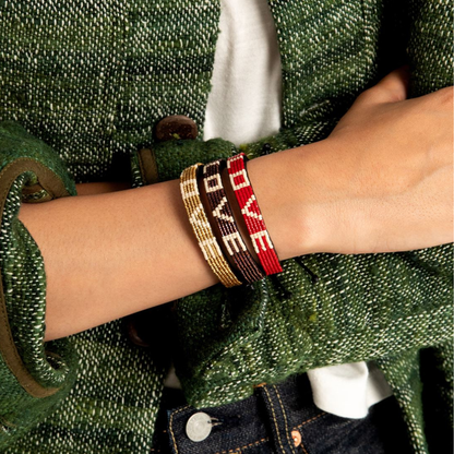 LOVE Bracelet - Crimson/Cream