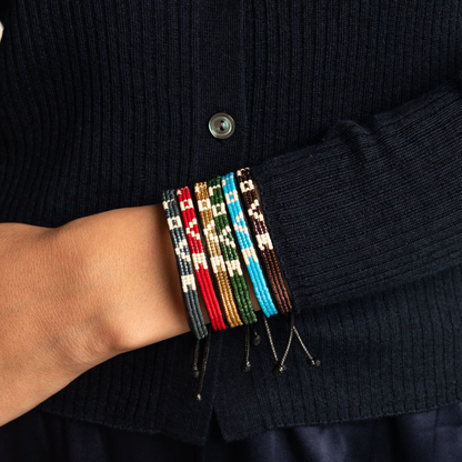 Skinny LOVE Bracelet - Crimson/Cream
