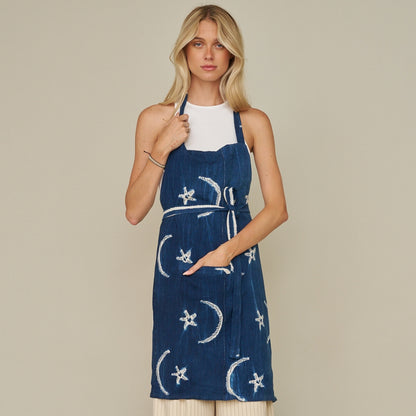 African Indigo Cloth Apron #05