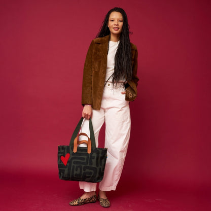 Commuter - Safari Kuba with Red Beaded Heart