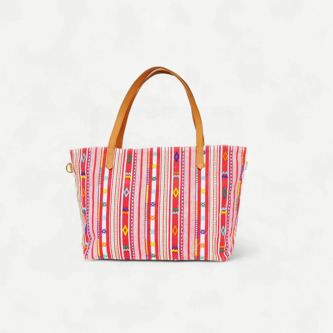 Samburu Tote - Fez Beaded Stripe