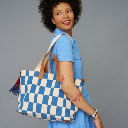 Commuter Bag - Chambray Checker