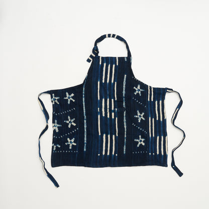 African Indigo Cloth Apron #01