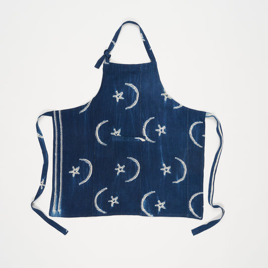 African Indigo Cloth Apron #01