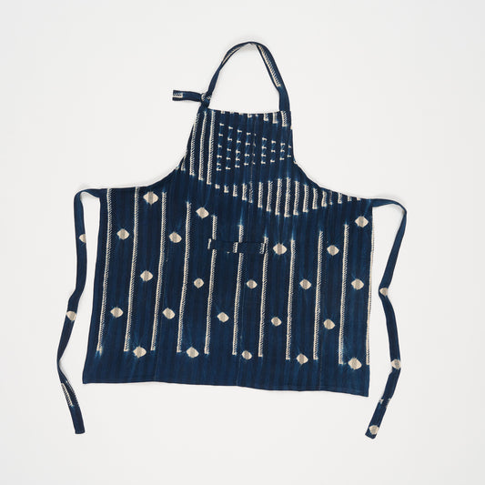 African Indigo Cloth Apron #02