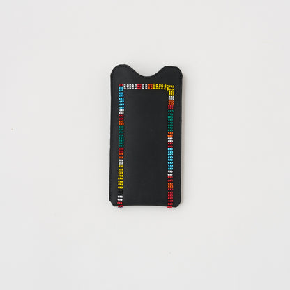 Beaded Leather Glasses Case – Multi