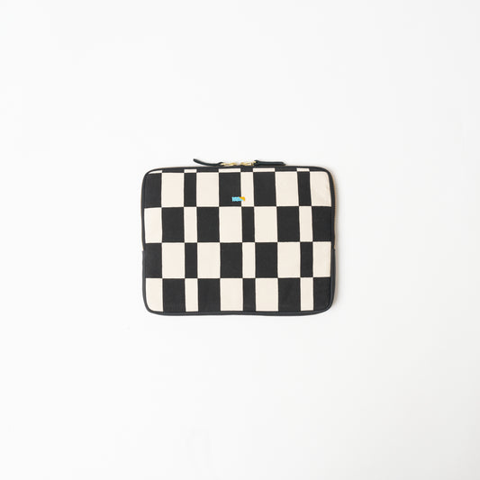 FINAL SALE: iPad Sleeve - Black Checker