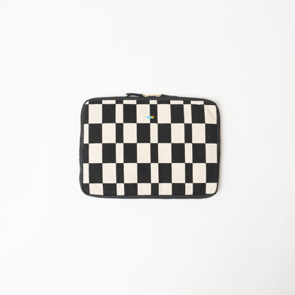 FINAL SALE: Laptop Sleeve - Large - Black Checker
