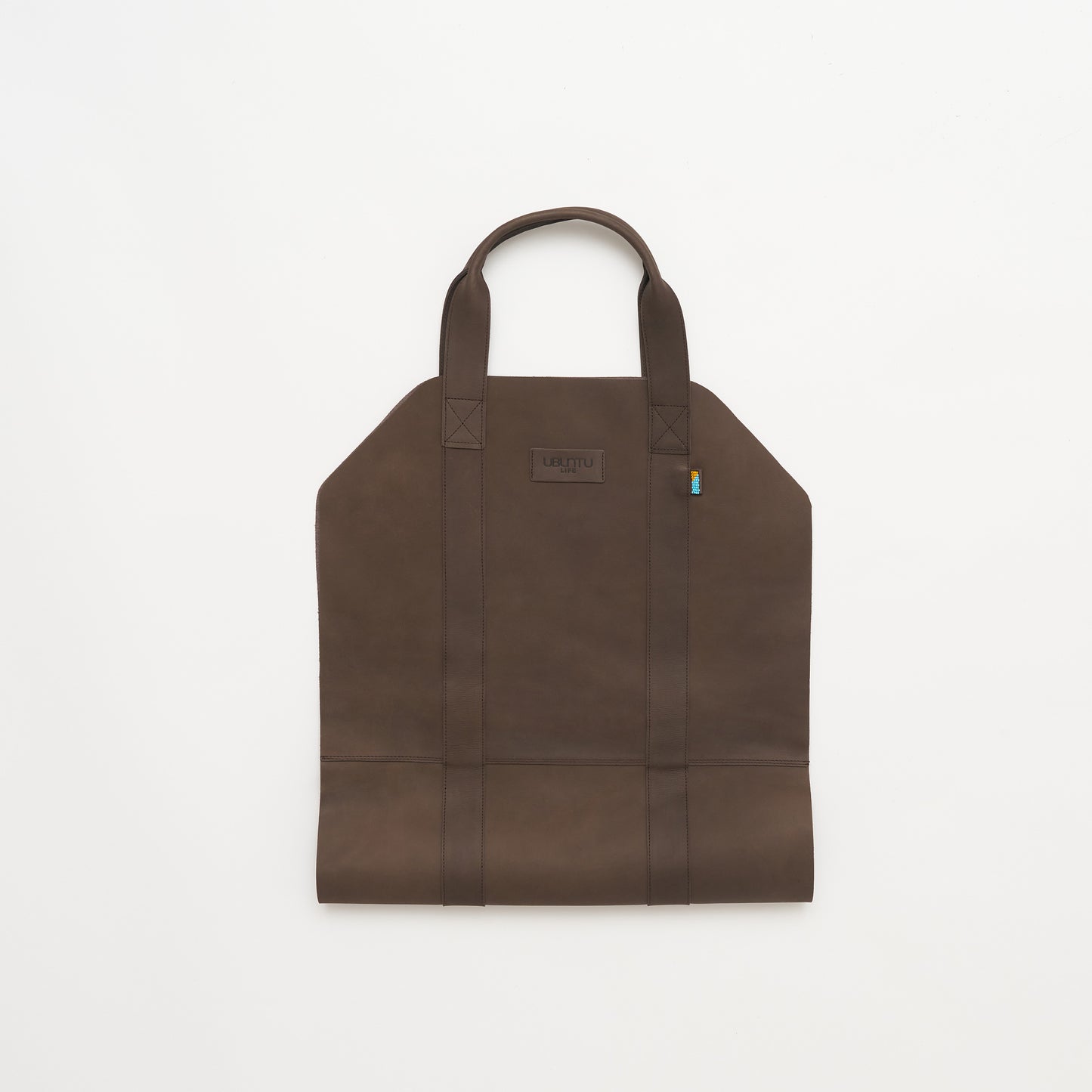 Leather Log Carrier - Chocolate