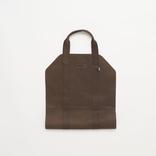 Leather Log Carrier - Chocolate
