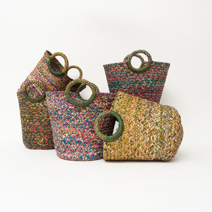 Raffia Plaited Basket