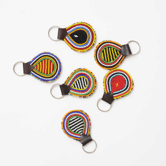 Beaded Key Chain Round - Medium