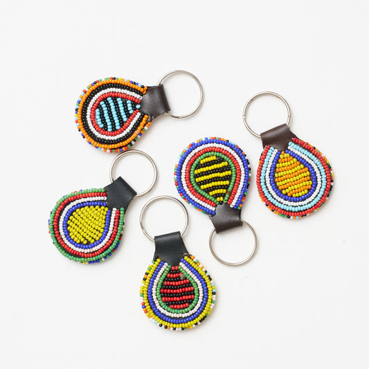Beaded Key Chain Round - Small