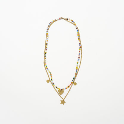 Twinkle Beaded Charm Necklace