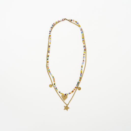 Twinkle Beaded Charm Necklace