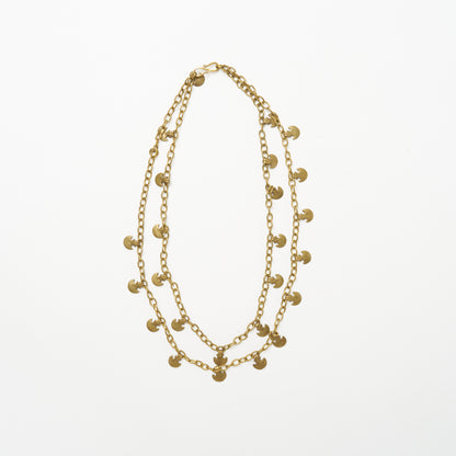 Lunar Brass Chain Necklace