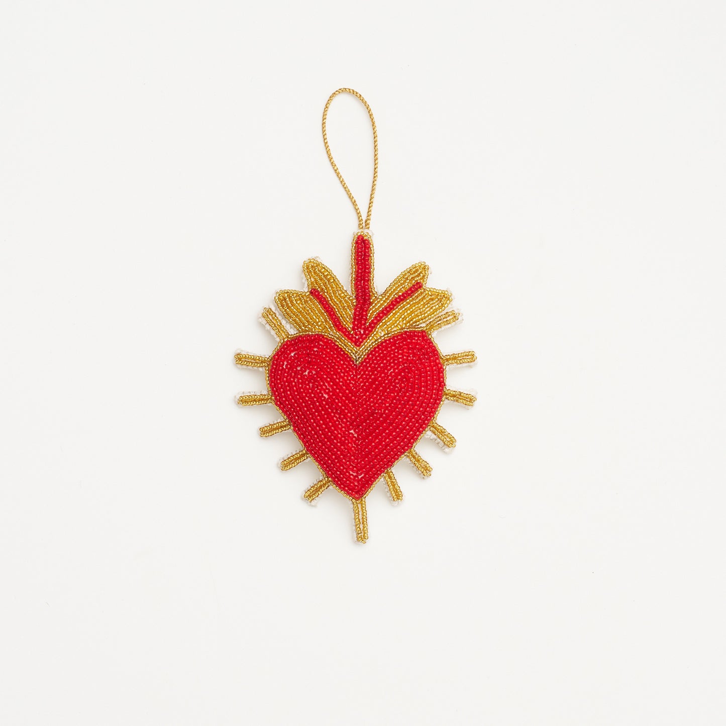 Beaded Ornament - Sacred Heart