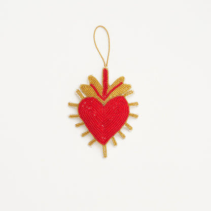Beaded Ornament - Sacred Heart