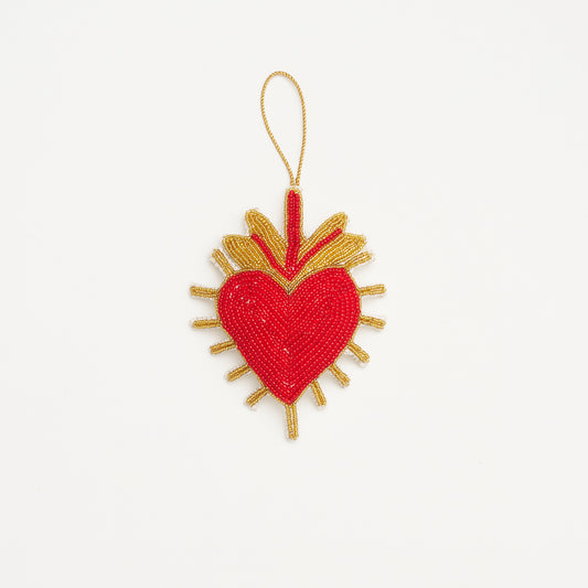 Beaded Ornament - Sacred Heart