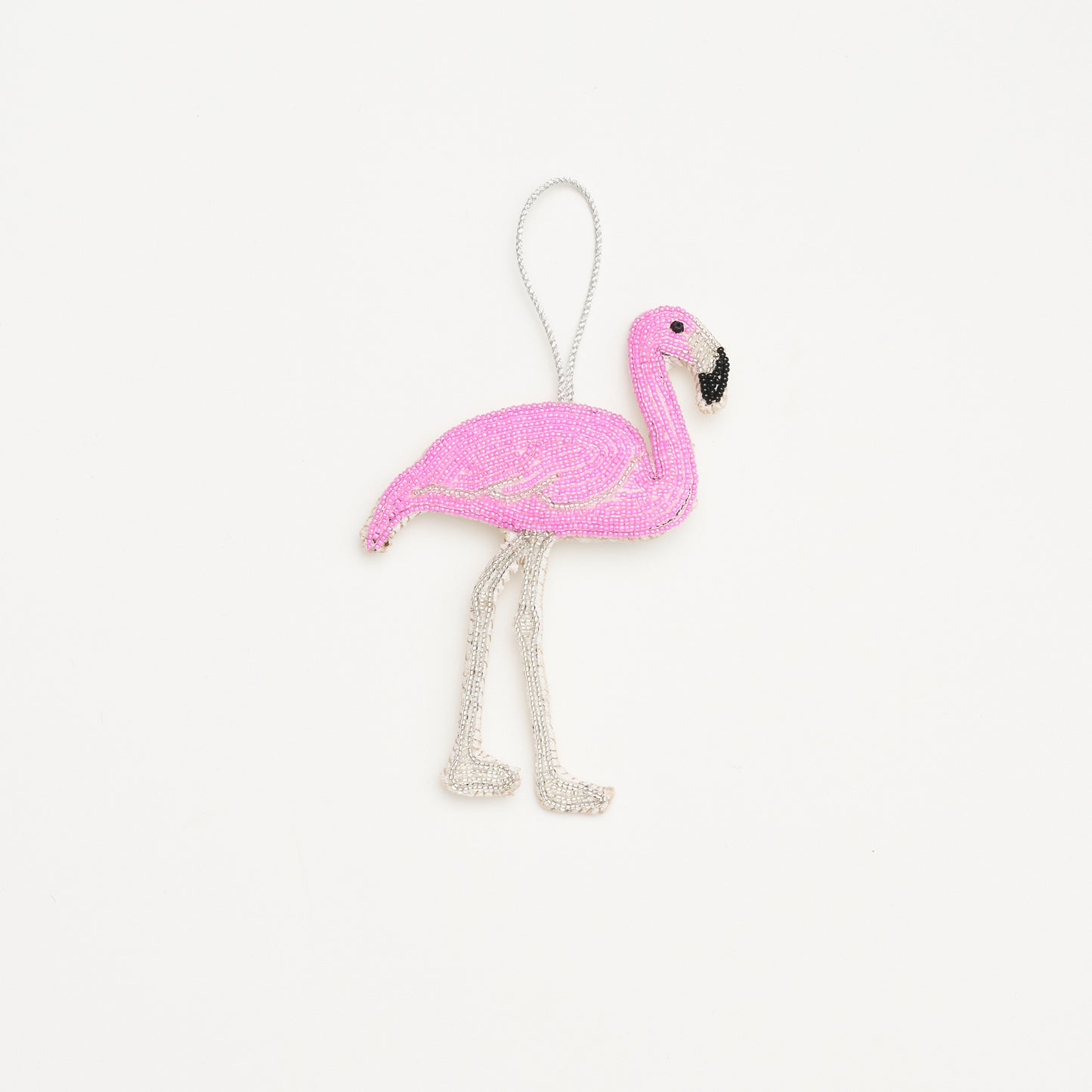 Beaded Ornament - Flamingo