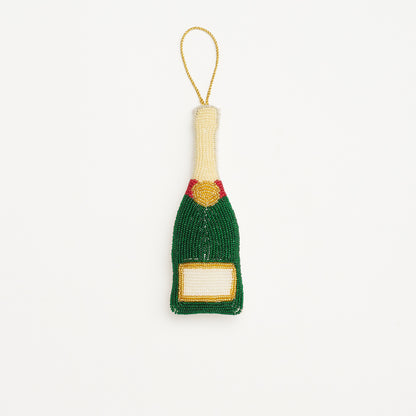Beaded Ornament - Champagne