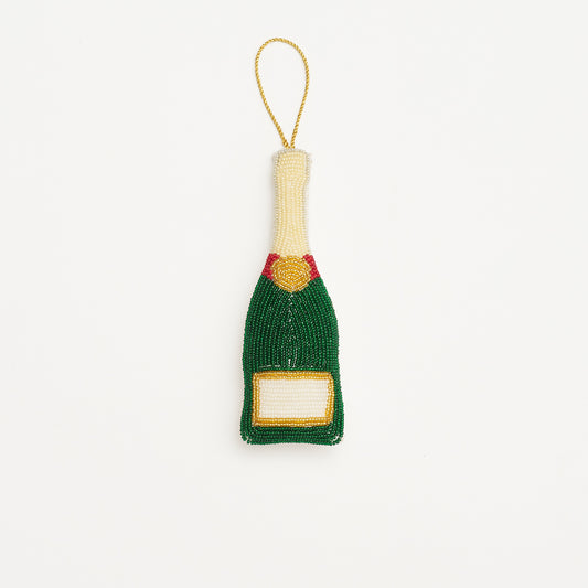 Beaded Ornament - Champagne