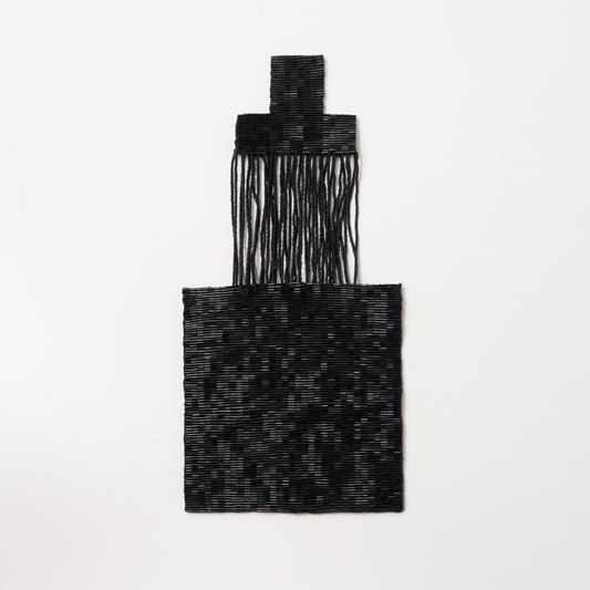 Beaded Wristlet Bag - Black