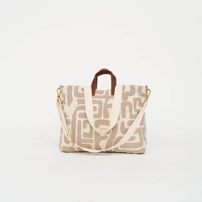Carryall – Sand Kuba with Pearl Beaded Heart